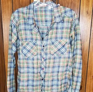 Toad&co plaid womens button up